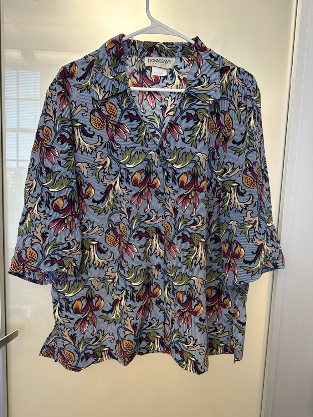 Vintage Donnkenny Blouse Floral Multicolor size Large